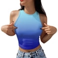 thumbnail image 2 of Women's Camisole Tank Tops Gradient Racerback Crew Neck Summer Basic Tank Shirt, 2 of 4