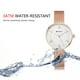 thumbnail image 5 of Temporizador moda lujo acero inoxidable mujer relojes de cuarzo 3ATM resistente al agua mujer Casual reloj de pulsera simple Relogio Feminino 1 1, 5 of 5