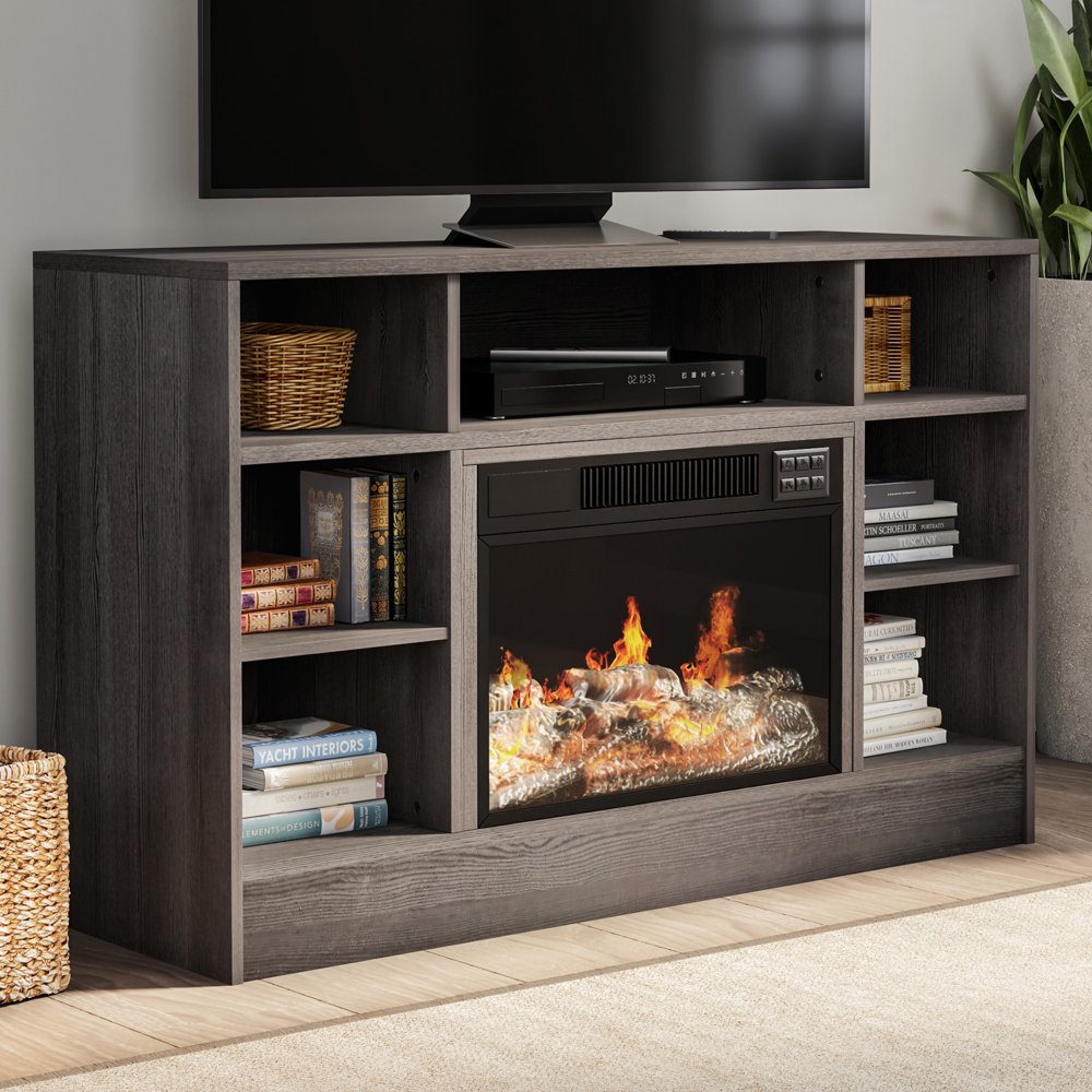 Electric Fireplace TV Stand For TVs up to 48" Console with Media