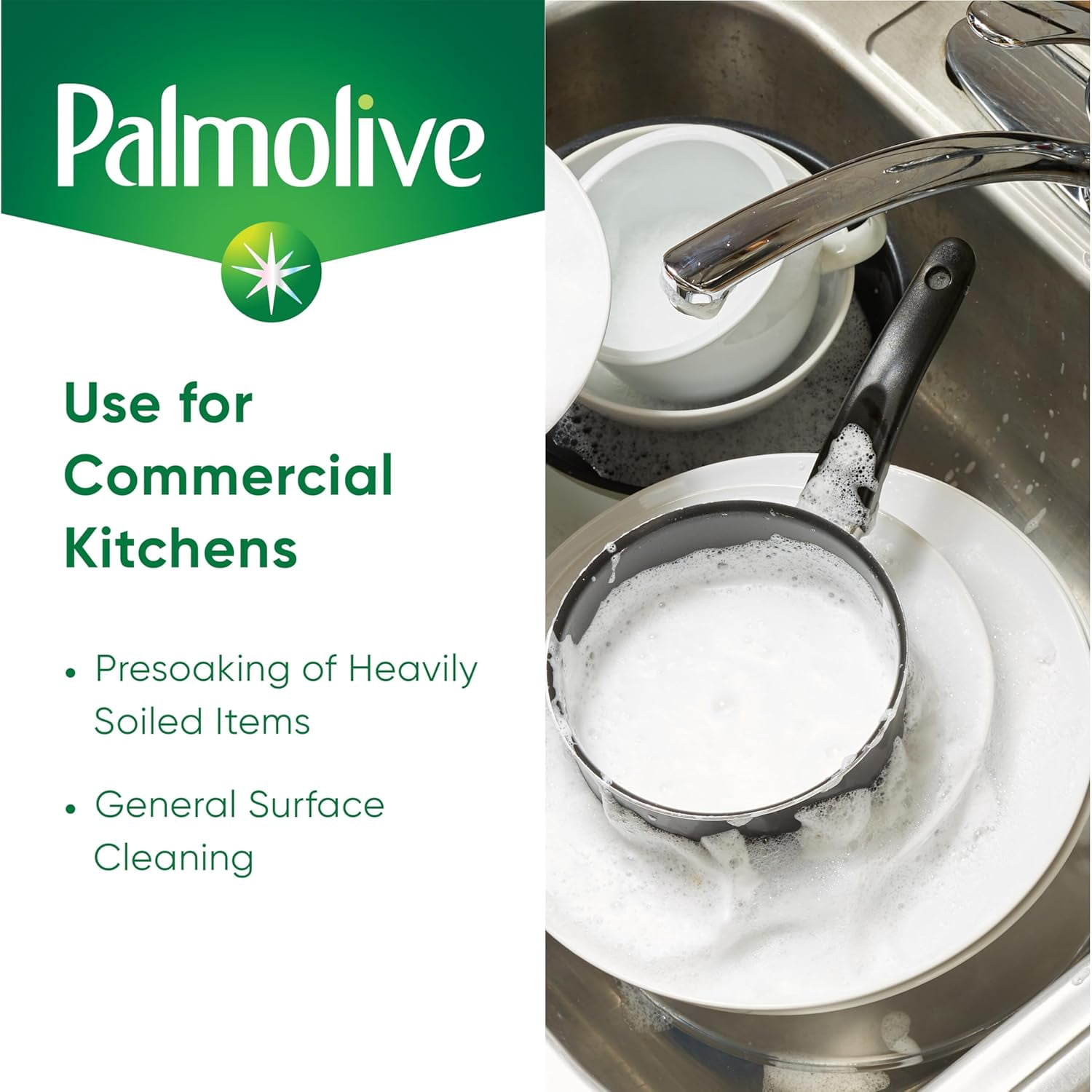 Palmolive Professional Dishwashing Liquid Dish Soap, Oxy Power Degreaser - 145 Fluid Ounce(Pack of 4)