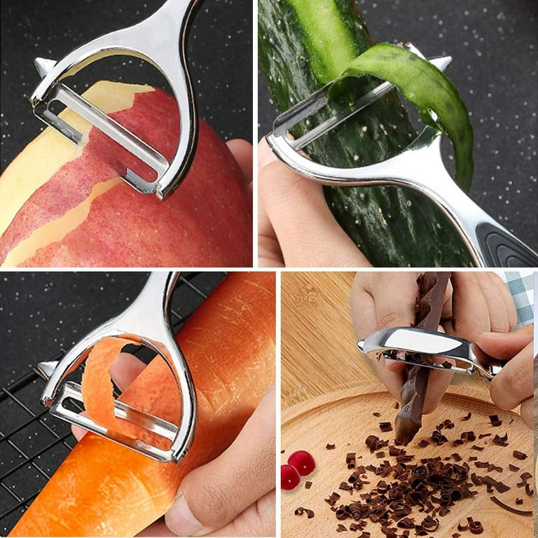 Leaflai BU0988S-7032mn Vegetable Peeler Potato Peelers for Kitchen 2 PCS Peeler  Stainless Steel For Carrot Apple Pear Mango Cucumber Eggplant Veggie F