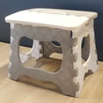 thumbnail image 1 of Multifunction Folding Camp Stool Portable Plastic Garden Barbecue Rest Seats for Hiking FishingGrey White, 1 of 14