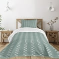 thumbnail image 3 of Ambesonne Spring Quilted Bedspread Set 2 Pcs, Rococo Influences Essence, Twin Size, Pale Sage Green White, 3 of 6