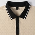 thumbnail image 3 of Ceisia Men's Polo Shirt | Slim Fit Short Sleeve Checkered Embossed Polo | Stretch Breathable Contrast Trim (Multiple Colors) Gift, 3 of 6