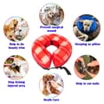 thumbnail image 3 of 1 collar para mascotas para perros y gatos, deflector inflable a cuadros, protector de cabeza, anillo para el cuello antimordeduras y antilamidos, 3 of 5