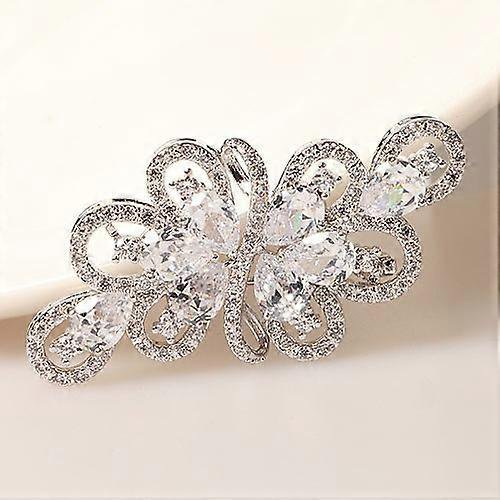 SZTXJ Cubic Zirconia Crystal Rhinestone Wedding Brooch Bridal Jewelry For Women