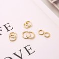 thumbnail image 3 of 6ps Women's Earrings 14K gold-plated Single row zircon circle Ear buckles, Romantic gifts for Her Wife Mother Christmas Valentine's Day,6,Oro,De moda sencillo,círculo,7+9+12mm, 3 of 9