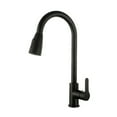 thumbnail image 1 of Brushed Nickel Kitchen Faucet Single Hole Pull Out Kitchen Sink Mixer Tap Stream Sprayer Head Mixer Deck Mounted Hot Cold Tap ,Effortless Installation, 1 of 6