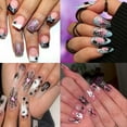 thumbnail image 5 of 6PCS Halloween Nail Stickers for Nail Art Spider Pink White Ghost Spider Web Nail Art Decals 3D Self-Adhesive Halloween Nails Rhinestones Designs Charms Spider Stickers for Women Manicure Decoration, 5 of 7