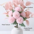 thumbnail image 4 of Realistic Faux Silk Pompon Mum Bouquet for Table Centerpiece, Artificial Floral Handheld Arrangement, Decorative Silk Blossoms for Decor, 4 of 7