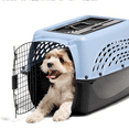 thumbnail image 6 of Two-Door Dog and Cat Kennel - Plastic Crate for Pets Up to 15 Pounds - Top Loading or Front Loading Pet Carrier - Airline Approved - For Home, Car, or Travel  - 24 Inches - Blue, 6 of 6