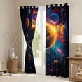 thumbnail image 3 of Homewish Galaxy Planet Curtains Pack of 2 (42x84 Each) for Female Men Adults,Psychedelic Universe Curtains Blackout,Outer Space Bedroom Curtains,Ultra Soft Home Decor, 3 of 6