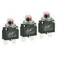thumbnail image 1 of Unique Bargains Circuit Overload Protector 20A AC125/250V DC32V Push Button Thermal Circuit Breaker with Waterproof Caps 3pcs, 1 of 5