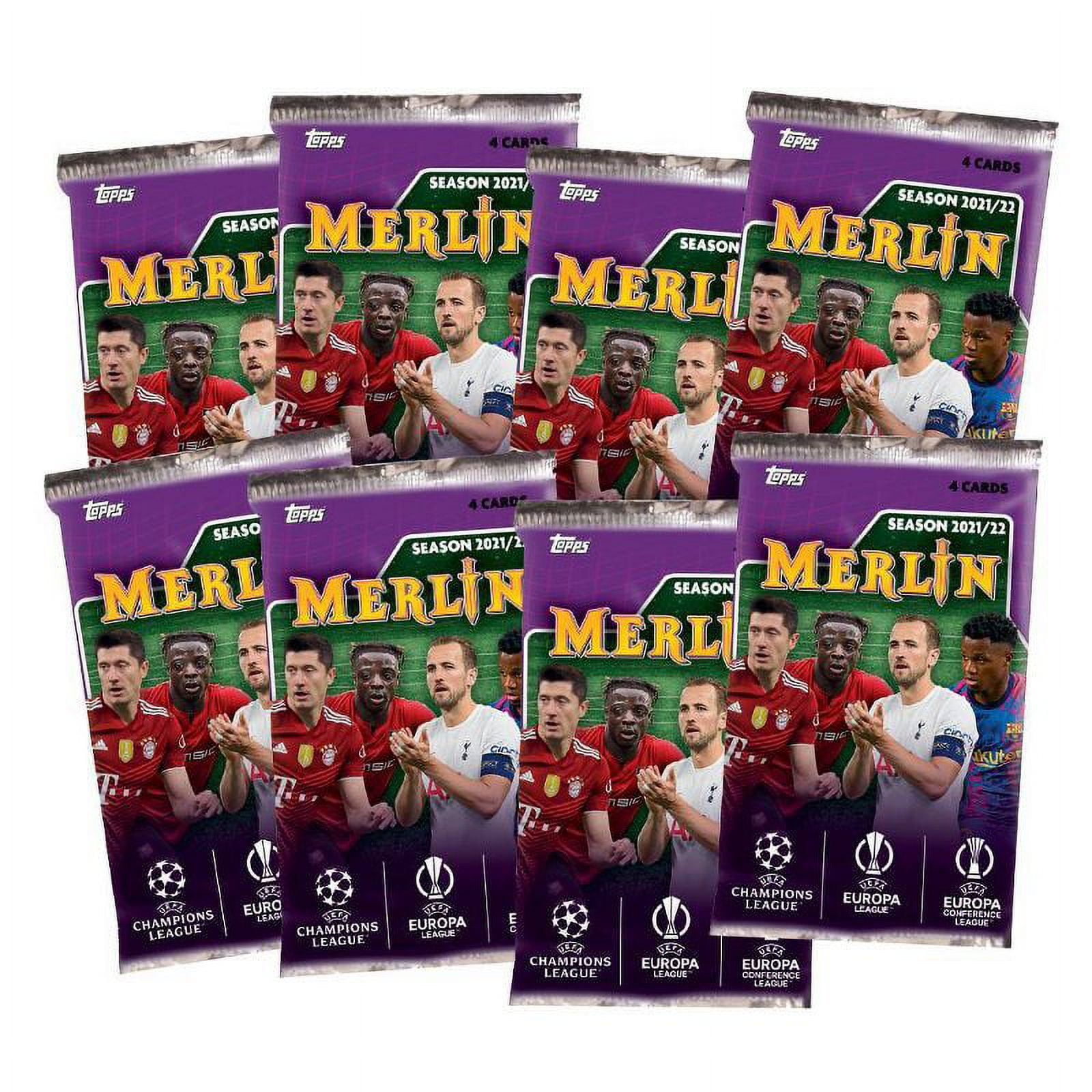 Topps 2021-22 UEFA Merlin Soccer Trading Cards Blaster Box