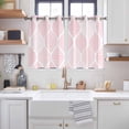 thumbnail image 2 of Pink Geometric Kitchen Curtains Window Panels, Morocco Modern Simple Abstract Aesthetic Insulated Window Treatment Curtain, Grommet Curtains for Bedroom/Living Room/Bathroom, 2 Piece 42"Wx54"L, 2 of 8