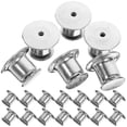 thumbnail image 2 of Shisuyan 20pcs Locking Pin Backs Metal Locking Clasp Pin Keepers for Displaying Badge Books Hats Bags (Random Color), 2 of 9