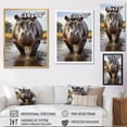 thumbnail image 4 of Designart "The Mighty Hippopotamus I" Animals Canvas Art Print, 4 of 5