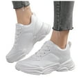 thumbnail image 3 of Yindaity Women Atheltic Sport Running Shoes Lightweight Casual Walking Sneakers Slip On Sneakers Women White,8, 3 of 6