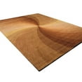 thumbnail image 2 of Hand-tufted Wool Brown Contemporary Abstract Swirl Rug, 2 of 3