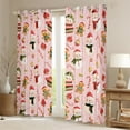thumbnail image 2 of Homewish Cute Gingerbread Man Curtains Pack of 2 (42x84 Each),Kawaii Christmas Snowman Curtains Blackout,Xmas Candy Cane Bedroom Curtains For Girl Kids,Microfiber Bedroom Decor, 2 of 6