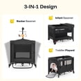 thumbnail image 3 of HARPPA 5-in-1 Baby Bassinet with Playard & Changing Table for Infants, Black, 3 of 9