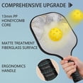 thumbnail image 2 of Pickleball Paddles Set Of 2, Fiberglass Surface, Turquoise Marble Pattern, 4 Balls & Bag, 2 of 5