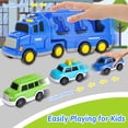 thumbnail image 3 of AOKESI 5 in 1 Carrier Transport Cars Toy for Toddlers, Power Vehicle Toy Set with Light and Sound, Gift for Boys Girls, 3 of 8