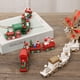 thumbnail image 1 of Adornos navideños tren pequeño regalo de vacaciones tren de madera regalo de cumpleaños para 4 niños, 1 of 5