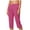 Hot Pink, variant on Inleife Womens Casual Stretch Workwear Cropped Pants Lightweight Yoga With Pocket Button Solid Pants