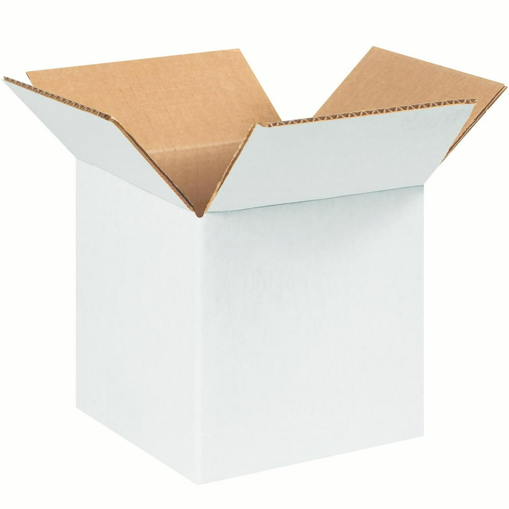 Box Partners Corrugated Boxes 6" x 6" x 6" White 25/Bundle 666W