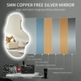 thumbnail image 6 of Asymmetrical Irregular Cloud Shape Frameless LED Lighted Decorative Wall Mirror, 36x24 inches, 6 of 7