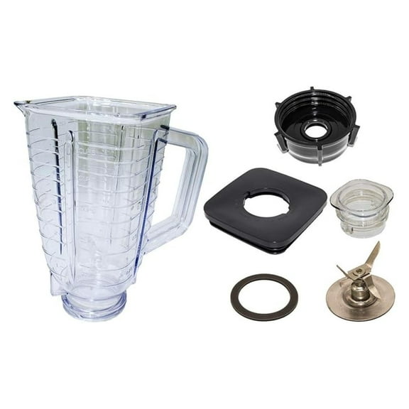 Replacement 40 Ounce -5 Cup- Square Top Plastic Blender Jar Set, Blender Cup Compatible with and Osterizer Blenders, Complete Replacement Part Refresh Kit