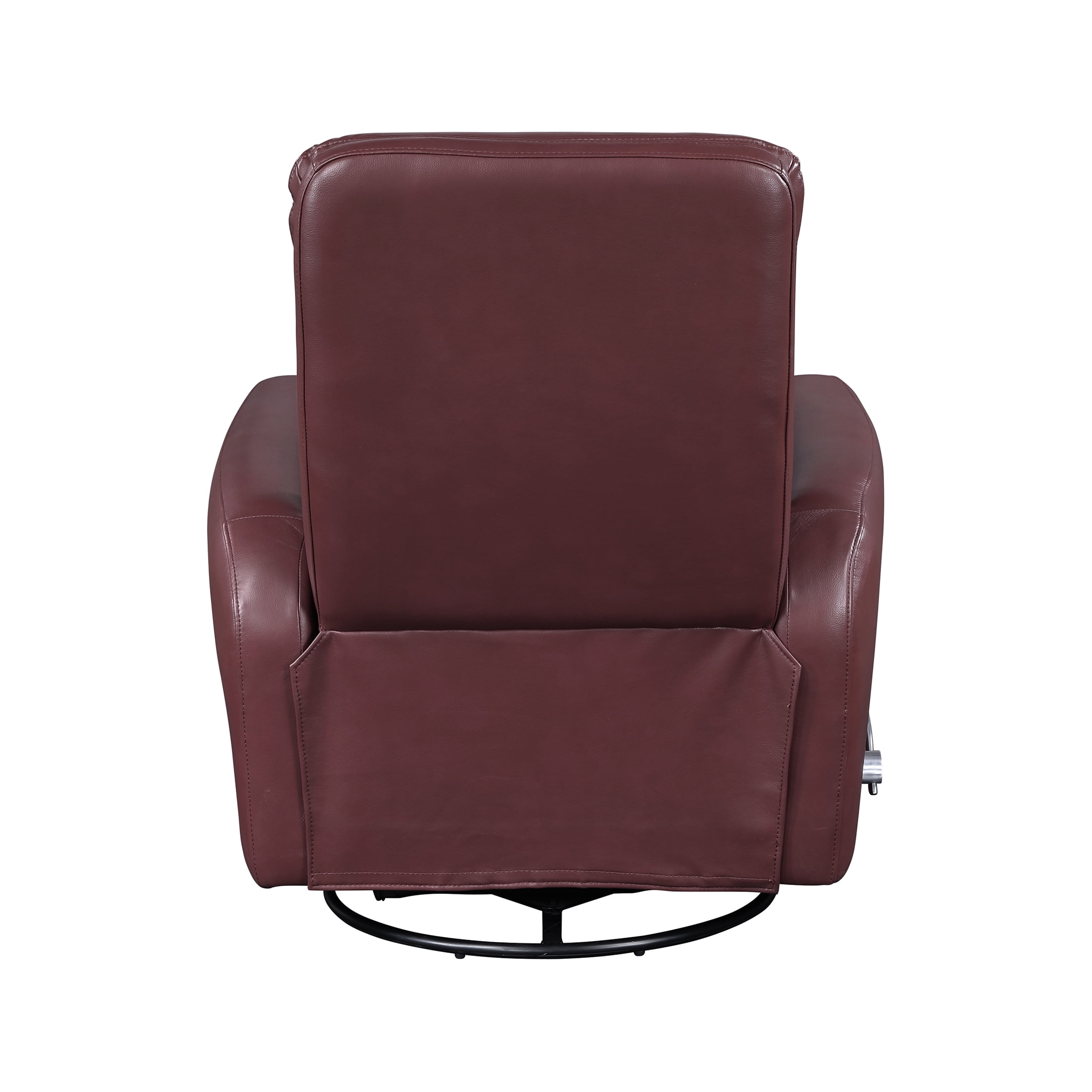 OakvillePark Crestshire Faux Leather Swivel Glider Reclining Chair, Red