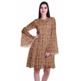 thumbnail image 1 of Moomaya Robe Longue à Manches Longues Imprimée Longueur Genou Robe d'Été Évasée, 1 of 6
