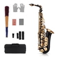thumbnail image 2 of Saxofón Eb Saxofón Alto Sax Latón Lacado Dorado 82Z Tipo de llave Instrumento de viento de madera con estuche acolchado Guantes Paño de limpieza Cepillo Correas para saxofón Cañas TOMSHOO Saxofón, 2 of 5