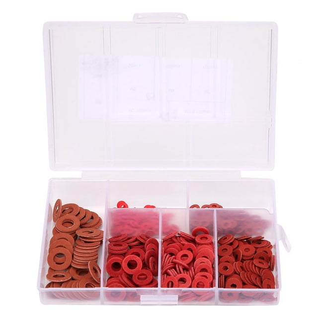 Red Insulation Washer Set,500Pcs Carbon Steel Plated Red Insulating Washer Red Insulating Fiber Washer Leading Edge Technology