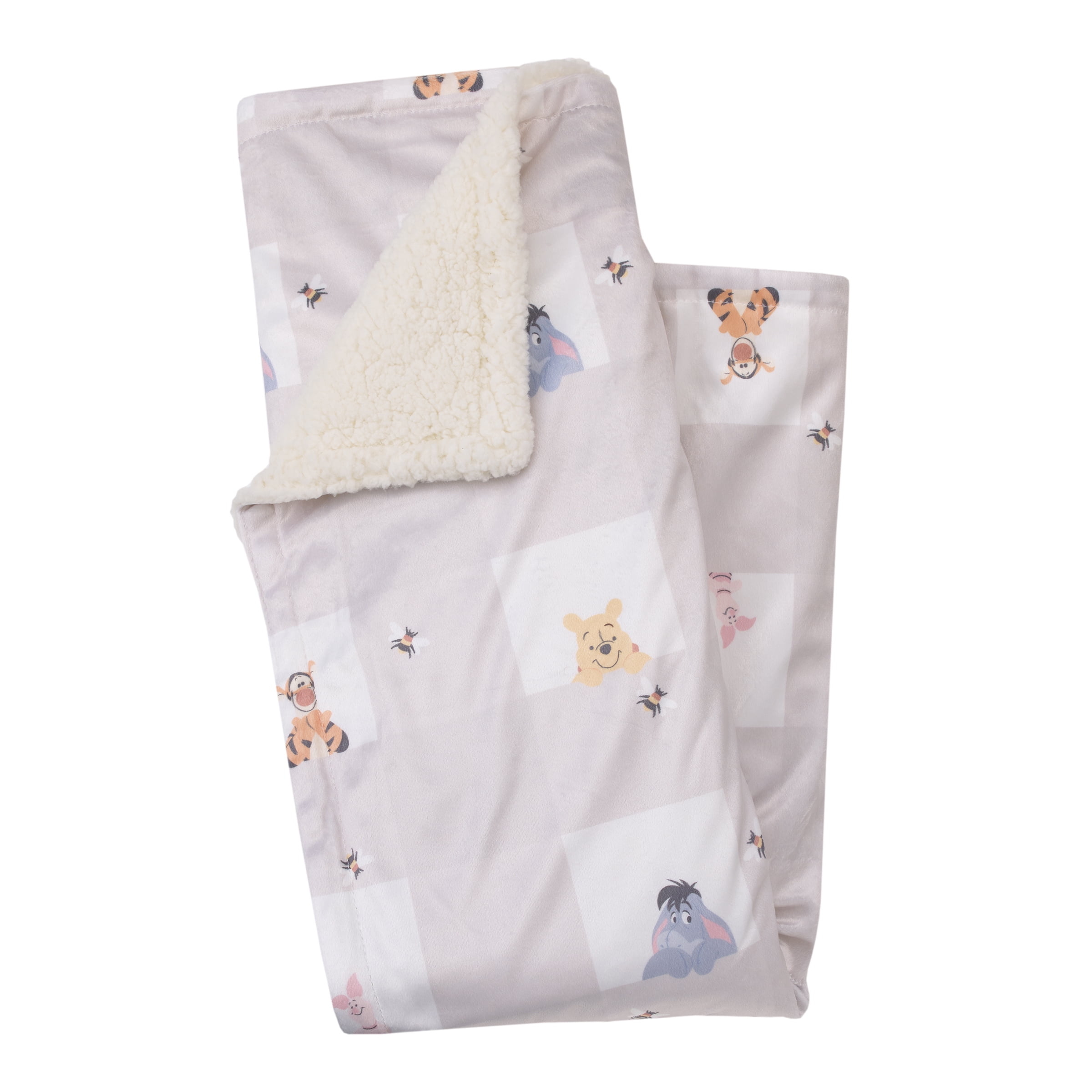 Disney Winnie the Pooh Hugs and Honeycombs Sherpa Baby Blanket