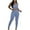 Blue, variant on HUJlwoi 2 Piece Outfits Sets for Women Workout Sleeveless Bra Crop Tops Athletic Leggings Lounge Set Yoga Gym Clothes