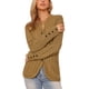 thumbnail image 2 of Suéteres de Cardigan INSPIRE CHIC para mujer, con frente abierto, botones, de manga larga, casual de otoño, tejido de cable con bolsillos, talla S, color caramelo, 2 of 6