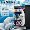 Yeego 24 Inch Beverage Refrigerator, 180 can Beer Fridge with Advanced