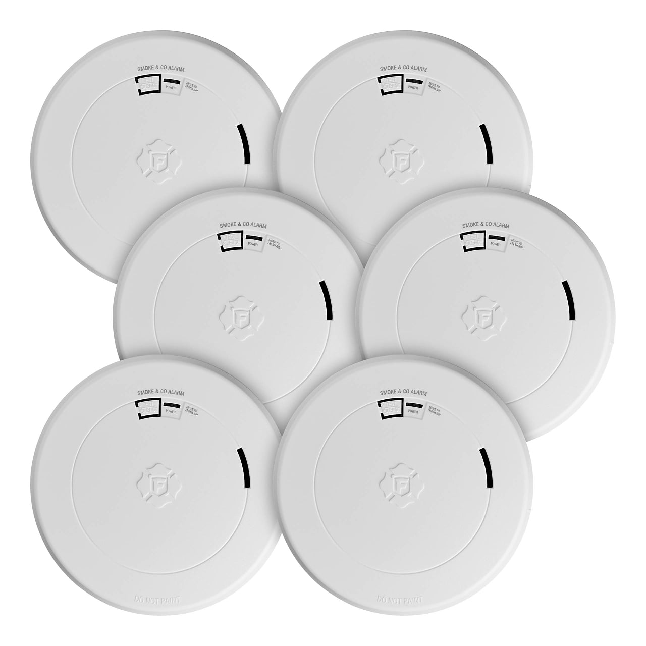 First Alert SMCO210 10-Year Battery 2-in-1 Smoke & CO Alarm, Slim Profile Design, 6-Pack (BRK 1046801)