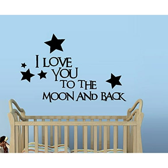 I LOVE YOU TO THE MOON AND BACK #11 ~ WALL Decal , 20" X 30"