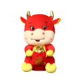 thumbnail image 1 of Muñeco de peluche de vaca con zodíaco chino de Año Nuevo, muñeco de peluche con mascota de vaca lechera roja, colgante para escritorio, decoración del hogar, 1 of 5
