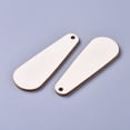 thumbnail image 2 of Unfinished Blank Poplar Wood Big Pendants Undyed Teardrop for Jewelry Making Floral White 65.5x23.5x2.5mm Hole: 3mm, 2 of 2