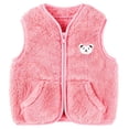 thumbnail image 4 of Toddler Girls Boys Sherpa Fleece Vest Lightweight Fall Winter Warm Sleeveless Outerwear Jacket with Pockets Fuzzy Cute Bear Jackets 3M-3T, 4 of 8