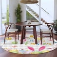 thumbnail image 3 of Round Rugs 6Ft, Happy Easter Round Area Rug Washable Indoor Throw Carpet, Spring Watercolor Bunny Eggs Flower Grey Plaid Soft Non Slip Circle Rug for Office Cabinet Home Decor Aesthetic, 3 of 8