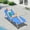 White+Blue, variant on 3-in-1 Heavy Duty Tanning Chair in  with Adjustable 5-Position Design Portable Outdoor Lounger for Beach Use,White+Green