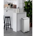 thumbnail image 4 of 13 Gallon Stainless Steel Trash Can, Rectangular Kitchen Garbage Can with Quiet Soft-Close Lid & Removable Inner Bucket, Commercial Step Trash Bin  Ideal for Home, Office, Bathroom, 4 of 7