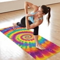 thumbnail image 6 of Rainbow Tie Dye Spiral Dot Pattern Hot Yoga Mat Towel Non Slip for Hot Yoga - Quick-Drying Yoga Mat Cover with 4 Corner Pockets with Travel Bag - Hot Yoga Towel Non Slip 74"x26", 6 of 6