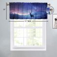 thumbnail image 4 of Deer Aurora Curtains Valances for Home Decor Night Sky Landscape Colourful Northern Lights Forest Thermal Insulated Room Darkening Curtain for Dinning Room 54 by 18 in, 1 Panel, 4 of 6